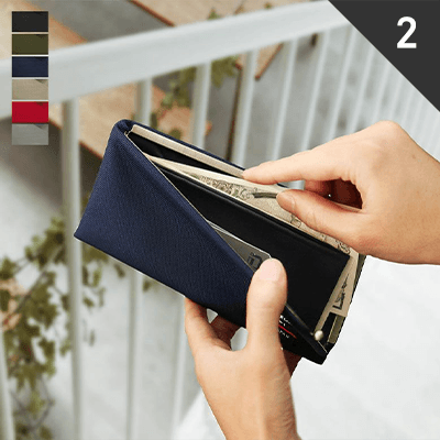 天溝がま口ウォレット（ロング）【Sarei コーデュラ（R）re/cor（TM）（コーデュラレコー）】