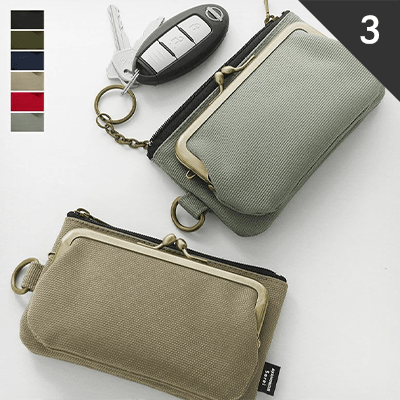 がま口キーコインケース＋（プラス）【Sarei コーデュラ(R) re/cor(TM)】 