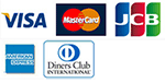 >取り扱いカード:VISA、MASTER、JCB、AMEX、Diners