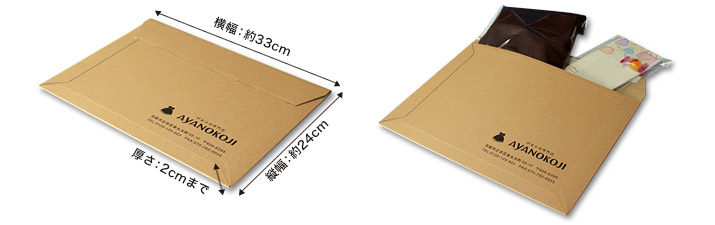 ゆうパケット梱包方法イメージ