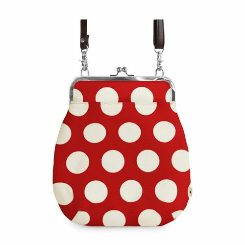 在庫商品】ポケット付きがま口フラットショルダー【帆布 在庫限り（アソート）】