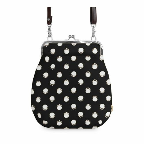 在庫商品】ポケット付きがま口フラットショルダー【帆布 在庫限り（アソート）】