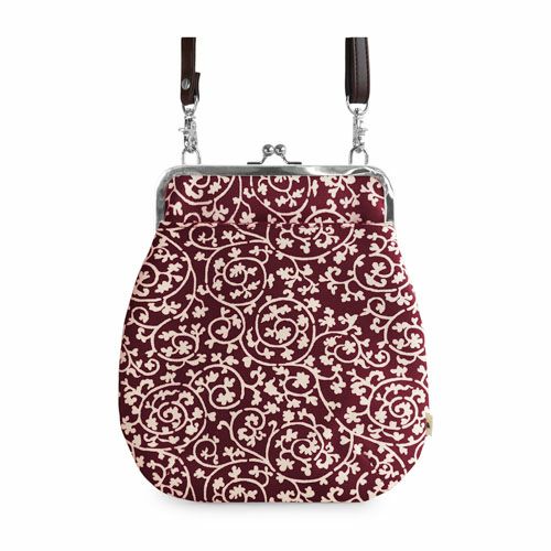 在庫商品】ポケット付きがま口フラットショルダー【帆布 在庫限り（アソート）】
