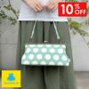 横長がま口ハンドバッグ（大）【帆布・唐草/水玉】メインイメージ