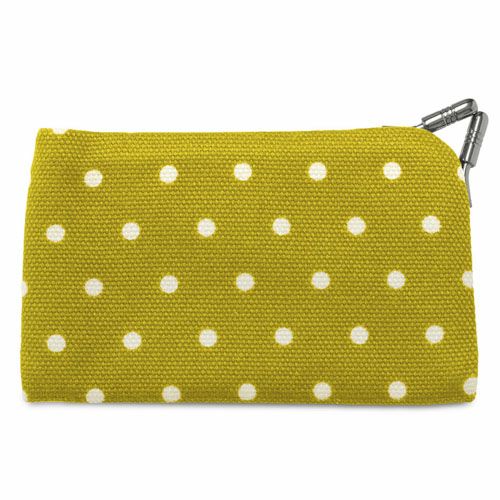 仕切り付きがま口カードケース【帆布・唐草/水玉】 