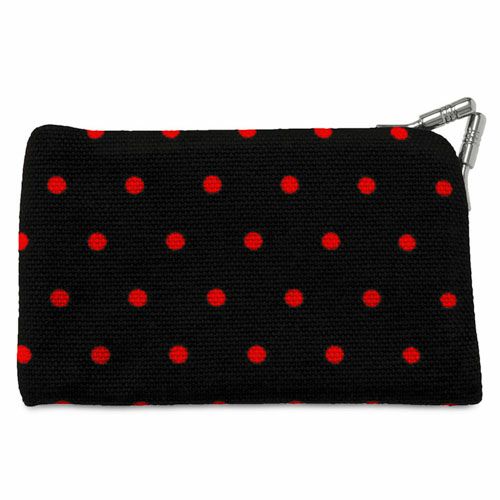 仕切り付きがま口カードケース【帆布・唐草/水玉】 