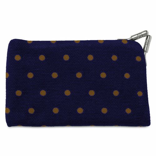 仕切り付きがま口カードケース【帆布・唐草/水玉】 