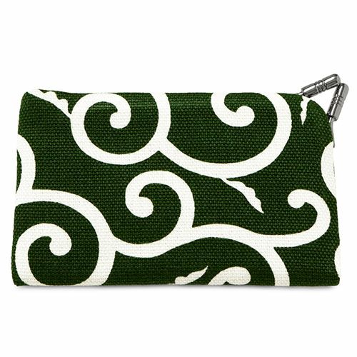 仕切り付きがま口カードケース【帆布・唐草/水玉】 