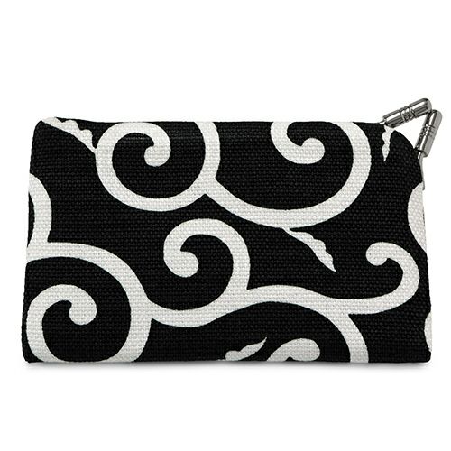 仕切り付きがま口カードケース【帆布・唐草/水玉】 