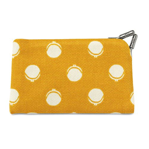 仕切り付きがま口カードケース【帆布・がまドット柄 大判】