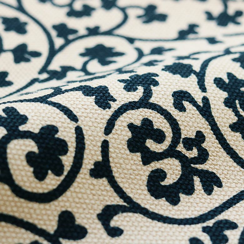 仕切り付きがま口カードケース【帆布・蛸唐草帆布・蛸唐草】生地アップ