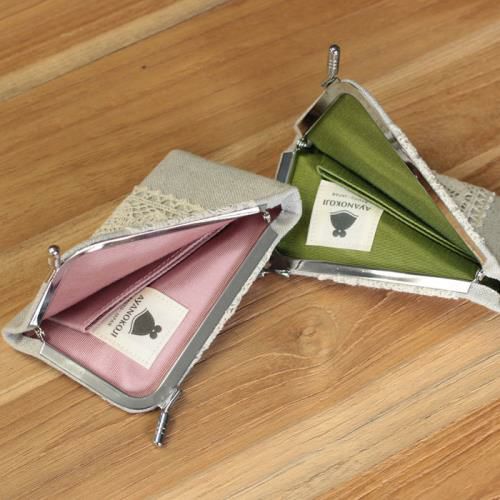 仕切り付きがま口カードケース【リネン】カラーバリエーション