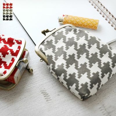 AYANOKOJI 【在庫商品】がま口シガレットケース【帆布・バードチェック】 [M便 1/4]