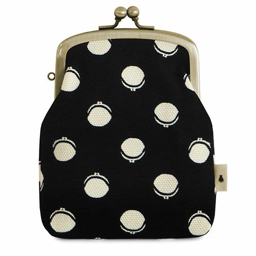 がま口シガレットケース【帆布・がまドット柄 大判】 