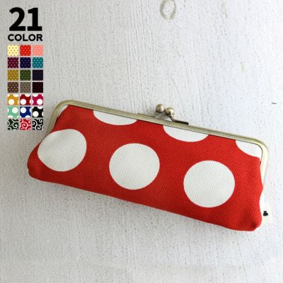 AYANOKOJI 【在庫商品】がま口平ペンケース【帆布・唐草/水玉】 [M便 1/5]