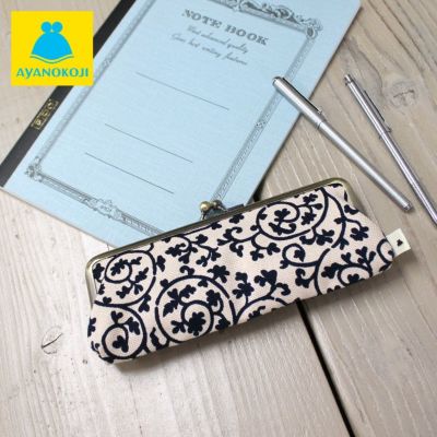 AYANOKOJI 【在庫商品】がま口平ペンケース【帆布・蛸唐草】 [M便 1/5]