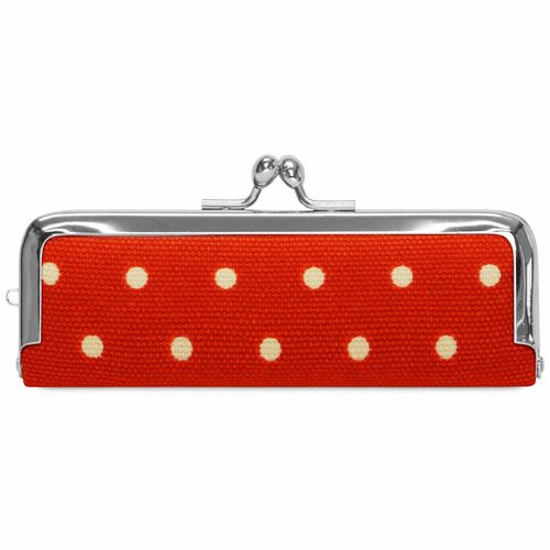 在庫商品】がま口印鑑ケース【帆布・唐草/水玉】 [M便 1/8