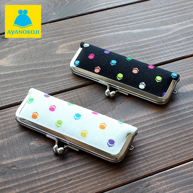 がま口印鑑ケース【帆布・がまドット柄】イメージ写真