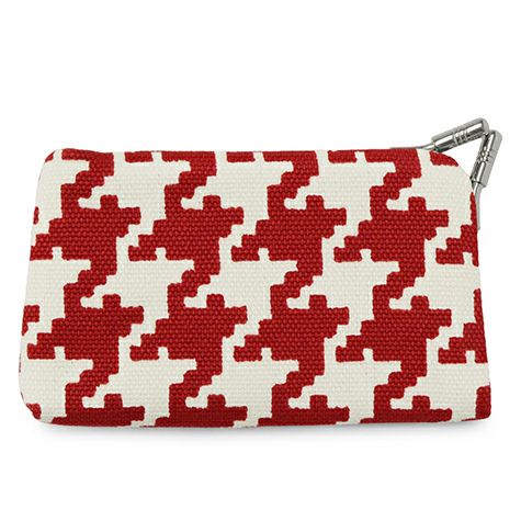 がま口キーケース【帆布・バードチェック】