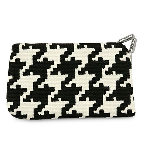 がま口キーケース【帆布・バードチェック】