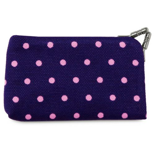 がま口キーケース【帆布・唐草/水玉】