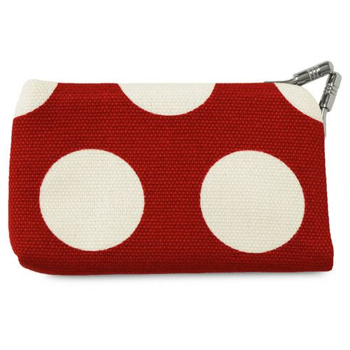 がま口キーケース【帆布・唐草/水玉】