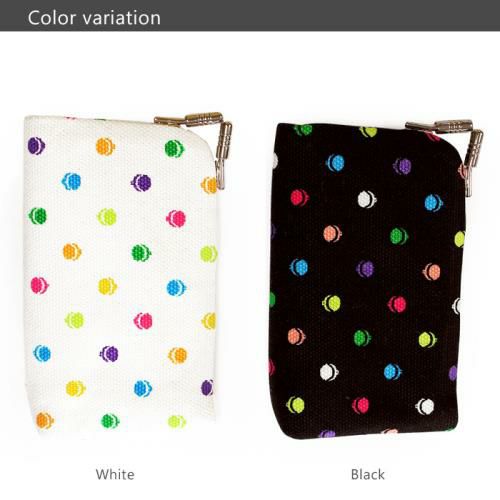がま口キーケース【帆布・がまドット柄】カラーバリエーション