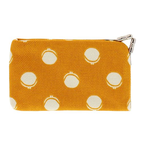 がま口キーケース【帆布・がまドット柄 大判】