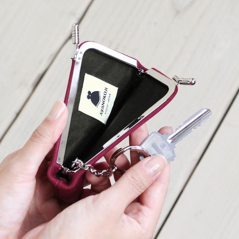 在庫商品】がま口キーケース【帆布・無地】 [M便 1/6] | AYANOKOJI