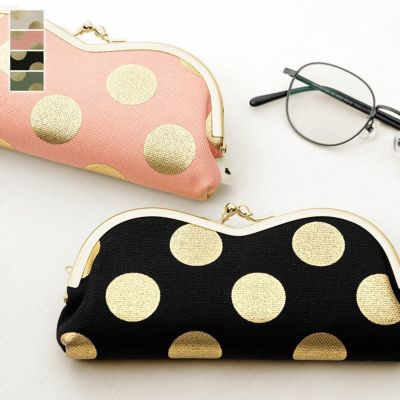 AYANOKOJI 【在庫商品】山型がま口メガネケース【HAKUドット】 [M便 9/10]
