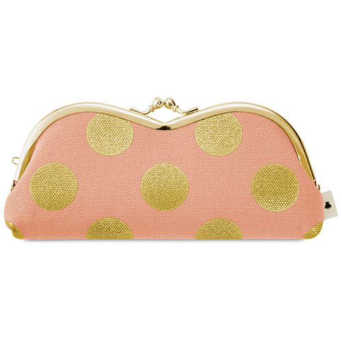 山型がま口メガネケース【HAKUドット】