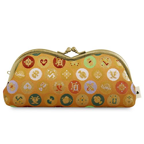 山型がま口メガネケース【金襴】