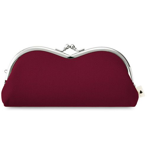 山型がま口メガネケース【帆布・無地】