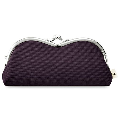 在庫商品】山型がま口メガネケース【帆布・無地】 [M便 9/10