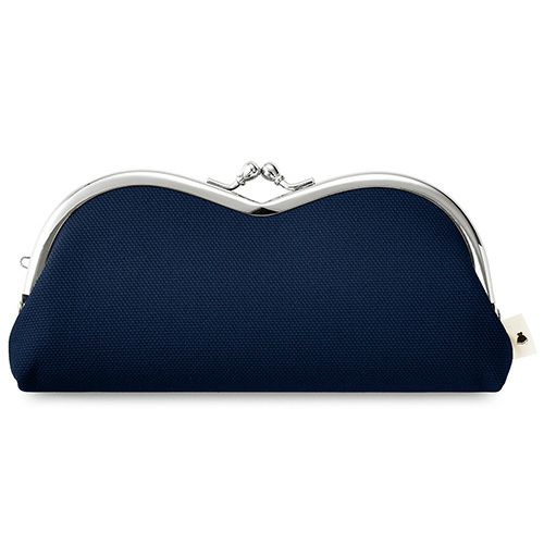 山型がま口メガネケース【帆布・無地】