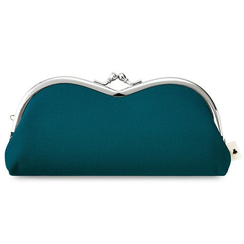 山型がま口メガネケース【帆布・無地】