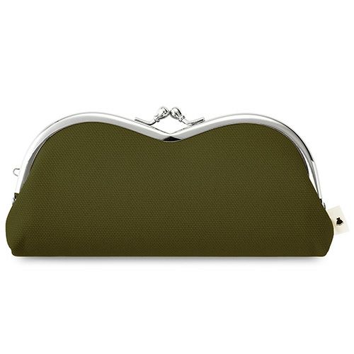 山型がま口メガネケース【帆布・無地】