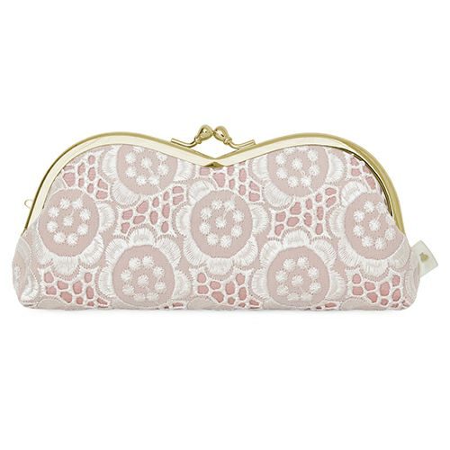 山型がま口メガネケース【ポリッシュレース】