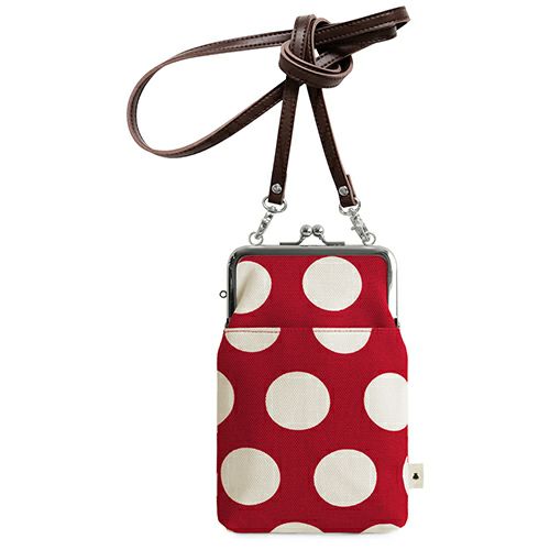 がま口ショルダーケース＋（クッション生地）【帆布・唐草/水玉】