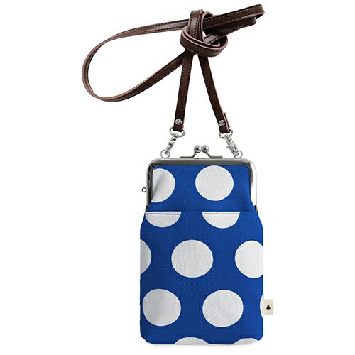 がま口ショルダーケース＋（クッション生地）【帆布・唐草/水玉】