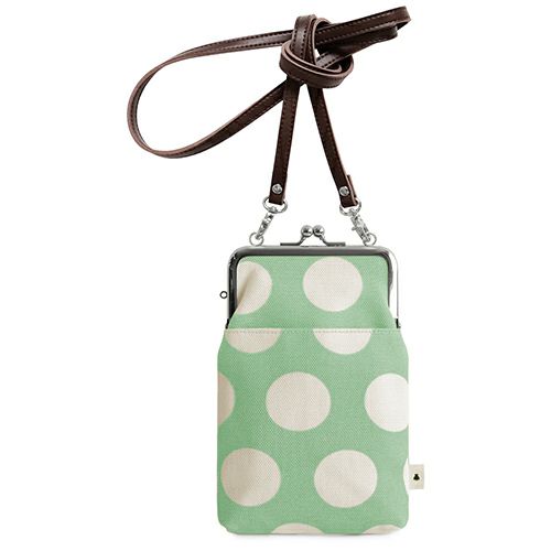 がま口ショルダーケース＋（クッション生地）【帆布・唐草/水玉】