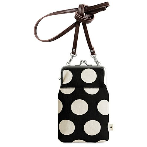 がま口ショルダーケース＋（クッション生地）【帆布・唐草/水玉】