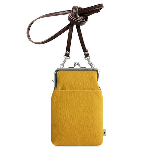 がま口ショルダーケース＋（クッション生地）【帆布・無地】