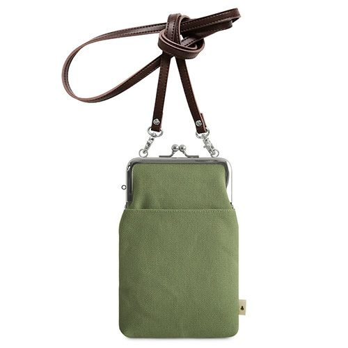 がま口ショルダーケース＋（クッション生地）【帆布・無地】