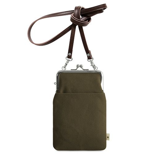 がま口ショルダーケース＋（クッション生地）【帆布・無地】