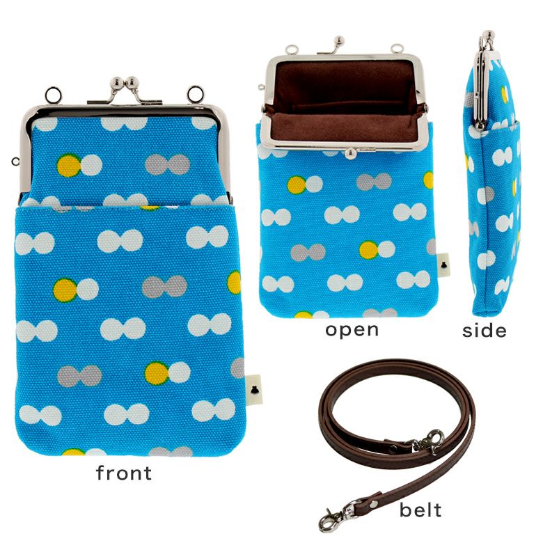 【な出品】 在庫商品】がま口ショルダーケース＋（クッション生地）【帆布・に