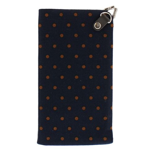 がま口スマートフォンケース＋（プラス）【帆布・唐草/水玉】