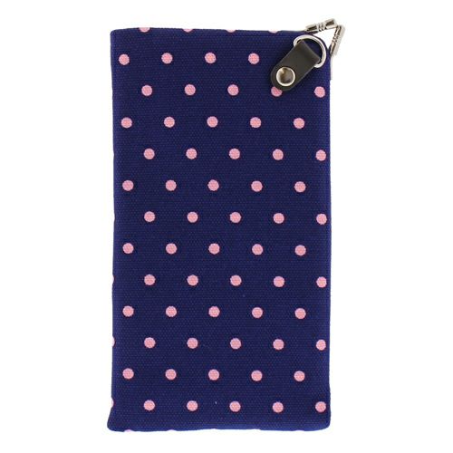 がま口スマートフォンケース＋（プラス）【帆布・唐草/水玉】