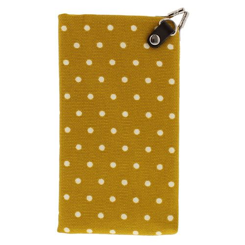 がま口スマートフォンケース＋（プラス）【帆布・唐草/水玉】