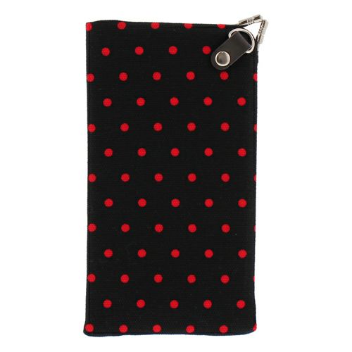 がま口スマートフォンケース＋（プラス）【帆布・唐草/水玉】